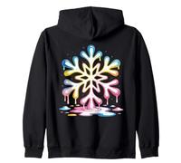 Snowflake Drip Winter Snowflake Christmas Xmas Men Women Felpa con Cappuccio