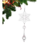Snowflake Ornaments for Christmas Tree - Christmas Ornaments Snowflake | Acrylic Home Window Ornamento | Festival Clear Snowflakes Ornamento Hangable Decor Pendants with Rope for Tree