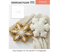 SNOWFLAKE PILLOW SEWING PATTERN: Sizes included: 15”, 18” and 20.5” - For Beginners