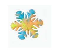 Snowflake Shape Dog Chew Toy for Large Dogs, Durable Silicone Interactive Toy for Corgi Border Collie, Teeth Cleaning Training Play (colorful)