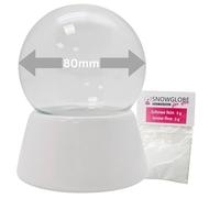 Snowglobe for you 40019 - 80 mm Do It Yourself Palla di Neve con Palla di Vetro e Porcellana Base