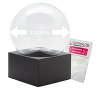 Snowglobe for You | Set fai da te con 1 x neve | Do it Yourself con sfera di vetro e base in poliresina | rettangolare, diametro 100 mm | sfera agitante individuale | 40067 (nero)