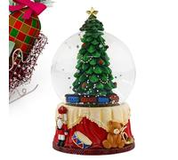 Snowing Christmas Globe, Christmas Tree Snow Globe, Glitter Snow Globe | Holiday Decorations, Unico Home Decor, Christmas Collectibles, Swirling Snow Globe, Festive Table Centerpiece, Winter Wonderl