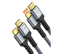 Snowkids Cavo HDMI 2.1 8K 2M 2Pack, 48gbps Alta Velocità 8K@60Hz&4K@120Hz/144Hz RTX 3090 For PS-5 Console 7680P Vision, DTS: X, HDCP 2.3, HDR 10, eARC, Dynamic HDR, Compatibile PS-5/4 PC