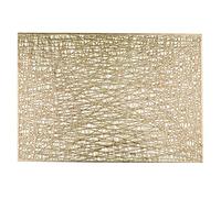 Snowkingdom Set di 4 tovagliette rettangolari in vinile metallizzato, facili da pulire, antiscivolo, resistenti al calore, lavabili, astratte, vuote, per cene, feste di nozze