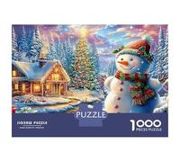 Snowman by Cozy Cabin And Gifts Puzzle Da 1000 Pezzi Christmas Snowman Gioco Di Allenamento Mentale Per Adulti E Bambini 38x26cm/1000pcs