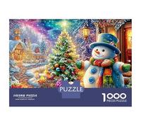 Snowman by Decorated Door And Tree Puzzle Da 1000 Pezzi Christmas Snowman Ottimo Regalo Per Anziani, over 65, Adulti E Bambini 70x50cm/1000pcs