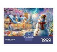 Snowman by Grand Snowy Mansion Puzzle Da 1000 Pezzi Christmas Snowman Sfida Di Ingegno Per Tutte Le Età 52x38cm/1000pcs