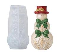 Snowman Candle Silicone Mold - Reusable Non Stick Easy Release Diy