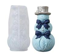 Snowman Candle Silicone Mold - Reusable Non Stick Easy Release Diy