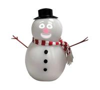 Snowman Christmas Decorations - Winking Resin Statue with Singing Interactive Features for Indoor Holiday Display in Apartment, Bedroom, Kitchen, Office, Desk, Mantel, Shelf, Entryway, or Porch