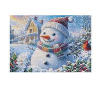 Snowman Christmas Snowy Puzzle 300 Pezzi Relax E Meditazione Rompicapo Mindfulness Attività Per Il Benessere Riduzione Dell'ansia Regalo Per Tutti 300 PCS