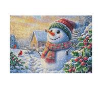 Snowman Christmas Snowy Puzzle 300 Pezzi Sfida Logica E Pazienza Rompicapo Per Menti Brillanti Stimolo Cognitivo Esercizio Mentale Regalo Per Laurea 300 PCS