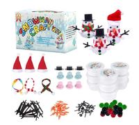 Snowman Craft Kit - Clay, 7,48 x 4,72 x 2,55 in Clay Kit Creative Crafting | Hands-On Learning Winter Arts And Crafts Activity, Kids DIY Toy For Family Project, Preschool Activities, Kindergarten