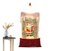 Snowman Flameless Candles Resin Globe - Candela delle nevicate, candela da tavolo per vacanze invernali a batteria | Decorazione natalizia per tavolo, portico, mensola, comodino e decorazione per la c
