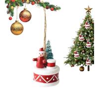 Snowman Holiday Figurine - Mini Hanging Ornament for Decoration | Resin Craft with 3D Handmade Design, Lightweight Accent, Christmas Tree Decor for Entryway Bedroom Living Room Garden Family