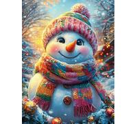 Snowman in Christmas Forest Puzzle 500 Pezzi Van Gogh Per Amanti Dell'arte Cartone Rigido Anti Riflesso Notte Stellata Per Decorazione Soggiorno Qualità Museale Top Vendita 500 PCS