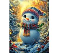 Snowman in Magical Forest Rompicapo 1000 Pezzi Per Regalo Di Battesimo Cartone Spesso Per Bambini Accompany Fairy Tale Cute Tema Baby Per Attività Educativa Con Confezione Regalo Da Passatempo 1000 PC