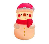 Snowman Night Light | Lampada ricaricabile USB | Arredamento invernale in silicone | Luce da comodino a bagliore morbido con timer per camera da letto, asilo per dormitori, 3 modalità, 1200 mAh | Bian