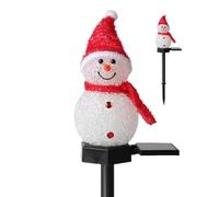 Snowman Solar Garden Lights - Posta di percorso a LED | Lampade decorative per esterni impermeabili | Solars Powered Snow Man Light per giardini, percorso, prato, patio, paesaggio per le vacanze
