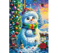 Snowman with A Scarf in A Winter Forest Puzzle 500 Pezzi Idea Regalo Compleanno Originale Fairy Tale Scenery Cartoon Rompicapo Premium Rilassamento E Divertimento Regalo Per Tutti 500 PCS