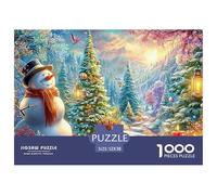 Snowman with Lanterns by Decorated Tree Puzzle Da 1000 Pezzi Christmas Style Ottimo Regalo Per Bambini E Adulti 52x38cm/1000pcs