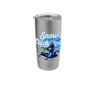 Snowmobiler Felpa con cappuccio Snow Chick Sledding Life Snow Machine Bicchiere termico in acciaio inox doppia parete