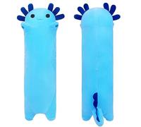 SNOWOLF Axolotl Cuscino lungo peluche peluche giocattolo Kawaii Stuff peluche giocattolo adorabile abbraccio cuscino per bambini (110 cm, blu)