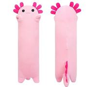 SNOWOLF Axolotl Cuscino lungo peluche peluche giocattolo Kawaii Stuff peluche giocattolo adorabile abbraccio cuscino per bambini (50 cm, rosa)