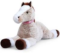 SNOWOLF gigante peluche giocattolo cavallo grande giocattolo animale farcito Pony Unicorno peluche bambola regali per i bambini, San Valentino, Natale (marrone, 90cm)