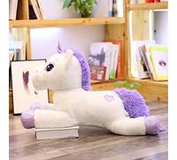 SNOWOLF Peluche giocattolo Unicorno ripieno giocattolo animale cuscino cavallo peluche peluche morbido multicolore regalo per i bambini ragazze ragazzi, San Valentino, Natale (bianco, 60cm)