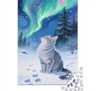 Snowshoe Puzzle 1000 Pieces Gioco Puzzle Aurora Oil Painting Regali Di Festa Puzzle Paesaggio Puzzle Adulti E Ragazzi Regalo Per Lui E Per Lei +14 Anni 1000pcs (75x50cm)