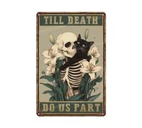 Snowsun Targa in metallo con scritta "Till Death Do Us Part", targa vintage per casa, cucina, giardino, cortile, parete, camera da letto, club, porta d'ingresso, 20 x 30 cm