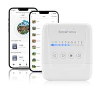 Snowtaros Controller Irrigazione 8 Zone, Controller Irrigazione WiFi con Controllo APP, Intelligenza Meteo Locale, Ritardo Pioggia, Installazione DIY Semplice, Timer Irrigazione per Giardino (8 Zone)
