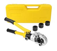 Snowtaros Pinza a Crimpare per Tubi da 16-20-26-32 mm, Pinza Crimpatrice Idraulica con Testa Rotante a 360° e Impugnatura Ergonomica in Gomma, Tubo Composito Press pinza per tubo PEX, 10T