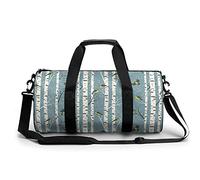 Snowy Betulla Alberi E Uccelli Borsa Da Palestra Portatile per Donne E Uomini Borsone Da Viaggio per Sport Stampa Gymbag Divertente Yoga Bag