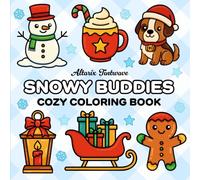 Snowy Buddies: Cozy Christmas Coloring Book for Adults and Teens Featuring Kawaii Winter Animals and Cute Holiday Things with Magical Vibes for Relaxation and Stress Relief