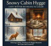 Snowy Cabin Hygge: Cozy Winter Retreats to Color - Relaxing Cabins, Fireplaces & Hygge Moments for Calm and Creativity