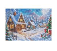 Snowy Christmas Cabin Winter Puzzle 300 Pezzi Sfida Impossibile Esperti Rompicapo Estremamente Difficile Per Veri Appassionati Stimolo Intellettuale Regalo 300 PCS