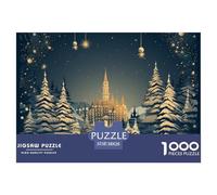 Snowy Christmas Happy New Year1000 Piece Jigsaw Puzzles for Adults And Kids Family Game Challenging Home Decors Great Gift Idea38x26cm/1000pcs