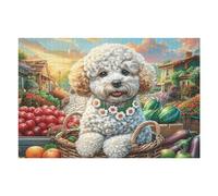 Snowy Cute Poodle Puzzle 1000 Pezzi Relax E Meditazione Rompicapo Mindfulness Attività Per Il Benessere Riduzione Dell'ansia Regalo Per Tutti 1000 PCS