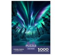 Snowy Forest Aurora Puzzle Giochi 1000 Pezzi Regalo Per Lui E Per Lei Arte Interesting Puzzle Adulti Foto 70x50cm/1000pcs