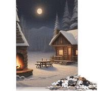 Snowy Forest Jigsaw Puzzle Impossibili 1000Pcs Decorazione Per La Casa. Giochi Rilassamento E Intelligence Per Adulti E Ragazzi Da 14 Anni 500pcs (52x38cm)