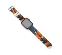 Snowy Fox Cinturino di ricambio in silicone per orologio sportivo compatibile con Apple Watch, 38mm/40mm, Acciaio inossidabile, Ametista