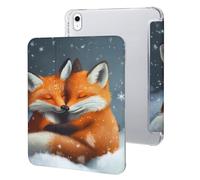 Snowy Fox - Custodia protettiva per iPad 10 (11,9 pollici), custodia protettiva a tre ante per tablet, antiscivolo