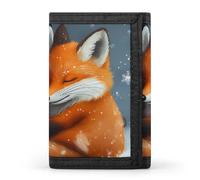 Snowy Fox Portafoglio a tre ante carino porta carte di credito pochette portafogli per uomo donna, Stile:, Taglia unica