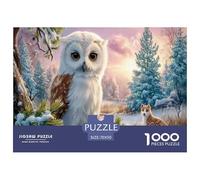 Snowy Gufo Puzzle Impossibili 1000Pcs Pineta invernale Decorazione Per La Casa. Giochi Rilassamento E Intelligence Per Adulti E Ragazzi Da 14 Anni 70x50cm/1000pcs