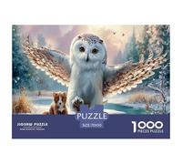 Snowy Gufo Puzzle Impossible 1000 Pezzi Flusso congelato invernale Decorazione Per La Casa. Rilassamento E Intelligence Per Adulti E Bambini Da 12 Anni 70x50cm/1000pcs