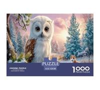 Snowy Gufo Puzzle Impossible 1000Pcs Pineta invernale Decorazione Per La Casa. Giochi Rilassamento E Intelligence Per Adulti E Ragazzi Da 14 Anni 52x38cm/1000pcs