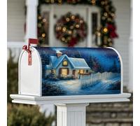 Snowy House - Coperture magnetiche per cassetta delle lettere, decorazione per esterni, 45,7 x 53,7 cm